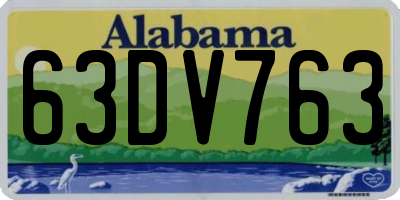 AL license plate 63DV763