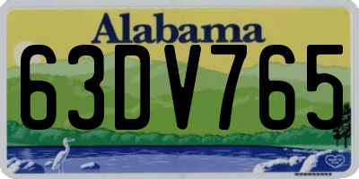 AL license plate 63DV765