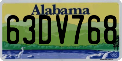 AL license plate 63DV768