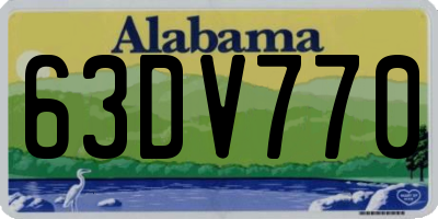 AL license plate 63DV770