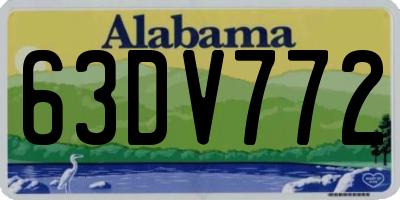 AL license plate 63DV772