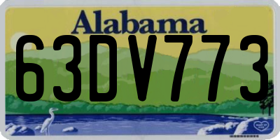 AL license plate 63DV773
