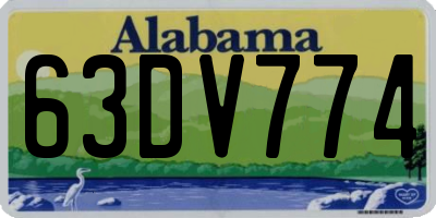 AL license plate 63DV774