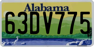 AL license plate 63DV775