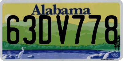 AL license plate 63DV778