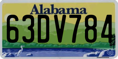 AL license plate 63DV784