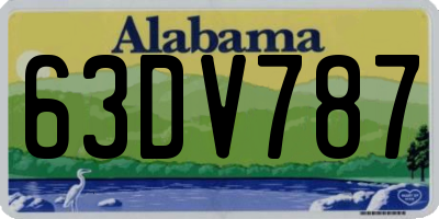 AL license plate 63DV787