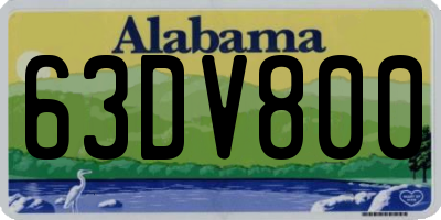 AL license plate 63DV800