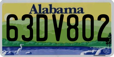 AL license plate 63DV802