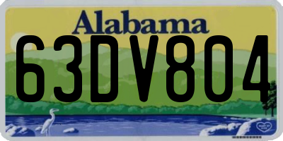 AL license plate 63DV804