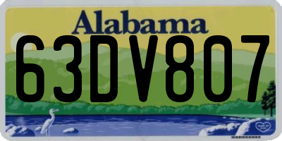 AL license plate 63DV807