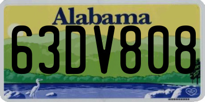 AL license plate 63DV808
