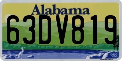 AL license plate 63DV819