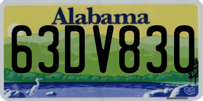 AL license plate 63DV830