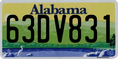 AL license plate 63DV831