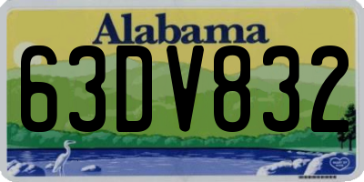 AL license plate 63DV832