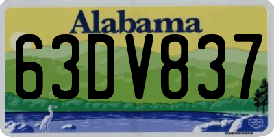 AL license plate 63DV837