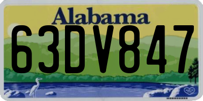 AL license plate 63DV847