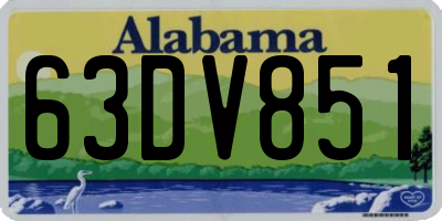 AL license plate 63DV851