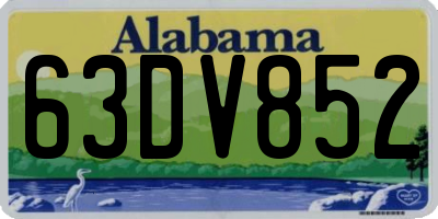 AL license plate 63DV852