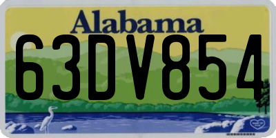 AL license plate 63DV854