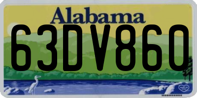 AL license plate 63DV860