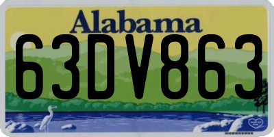 AL license plate 63DV863