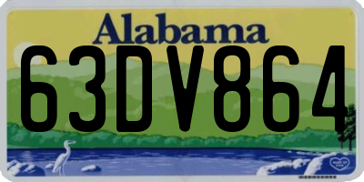 AL license plate 63DV864