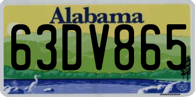 AL license plate 63DV865