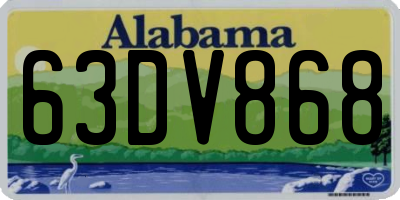 AL license plate 63DV868