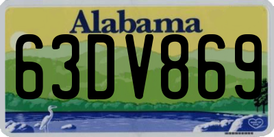 AL license plate 63DV869