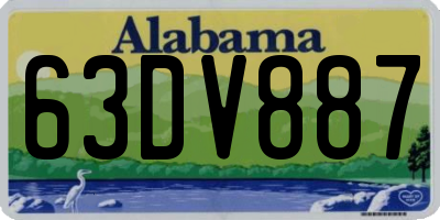 AL license plate 63DV887