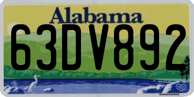 AL license plate 63DV892