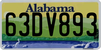 AL license plate 63DV893