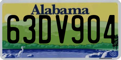 AL license plate 63DV904