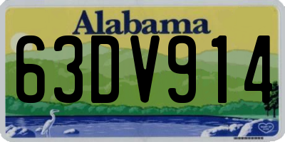 AL license plate 63DV914
