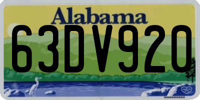 AL license plate 63DV920