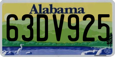 AL license plate 63DV925