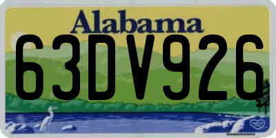 AL license plate 63DV926