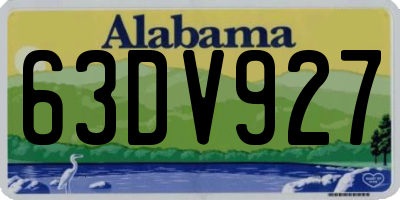AL license plate 63DV927