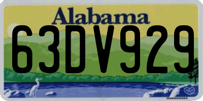 AL license plate 63DV929
