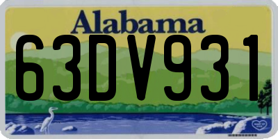 AL license plate 63DV931