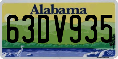 AL license plate 63DV935