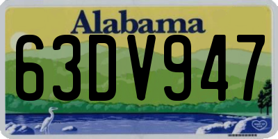 AL license plate 63DV947
