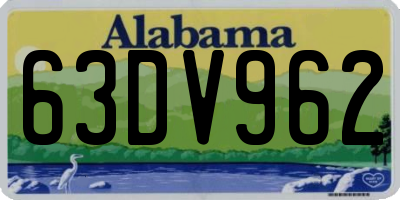 AL license plate 63DV962
