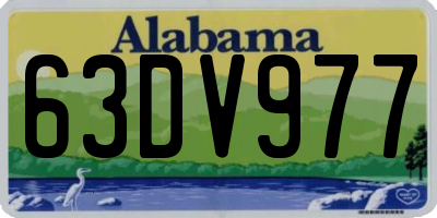 AL license plate 63DV977
