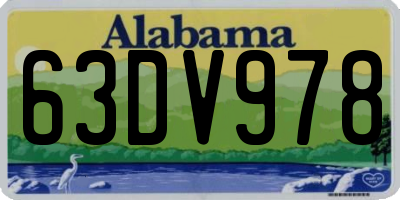 AL license plate 63DV978
