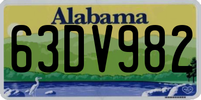 AL license plate 63DV982