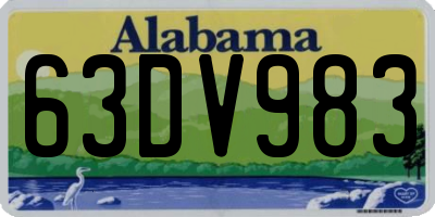 AL license plate 63DV983
