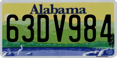 AL license plate 63DV984